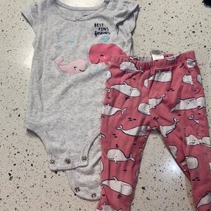 Pink whale 9m pjs